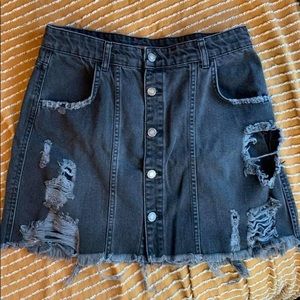 Free People Distressed Skirt